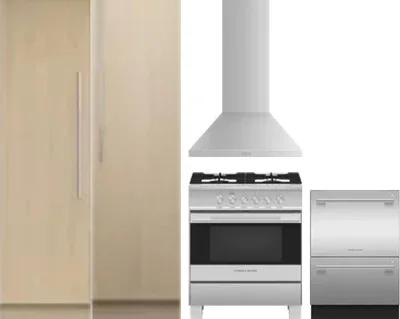 5 Piece Package Includes Refrigerator, Freezer, Range, Hood And Dishwasher